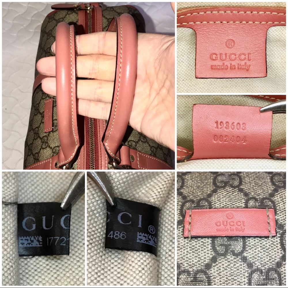 🎭 SOLD 🎭 GUCCI GG Monogram Pink Trim Joy Boston - Picture 7 of 8